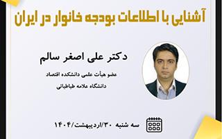 معاونت پژوهشی دانشکده اقتصاد برگزار می کند "کارگاه آشنایی با اطلاعات بودجه خانوار در ایران"